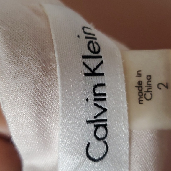 Calvin Klein Pink/Blush Flutter Sleeve Dress Size 2 - Picture 5 of 7
